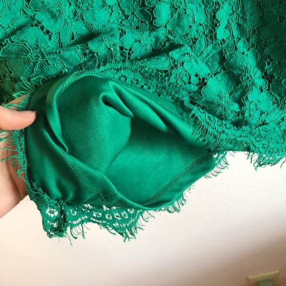Forever 21 Emerald Green Lace Short Dress - Picture 5 of 6